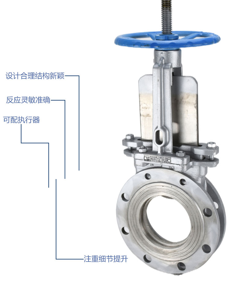 进口不锈钢刀型闸阀手动插板阀浆液阀(图6)