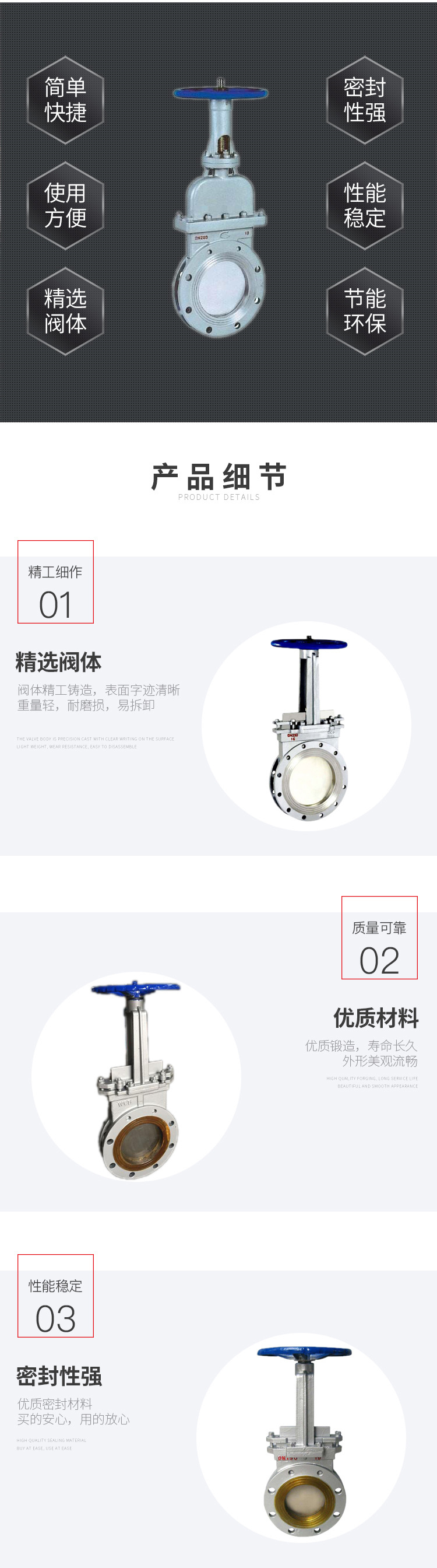 进口手动刀闸阀 PZ73H-10_16C_P 刀型闸阀 泥浆阀明杆暗杆插板阀(图3)