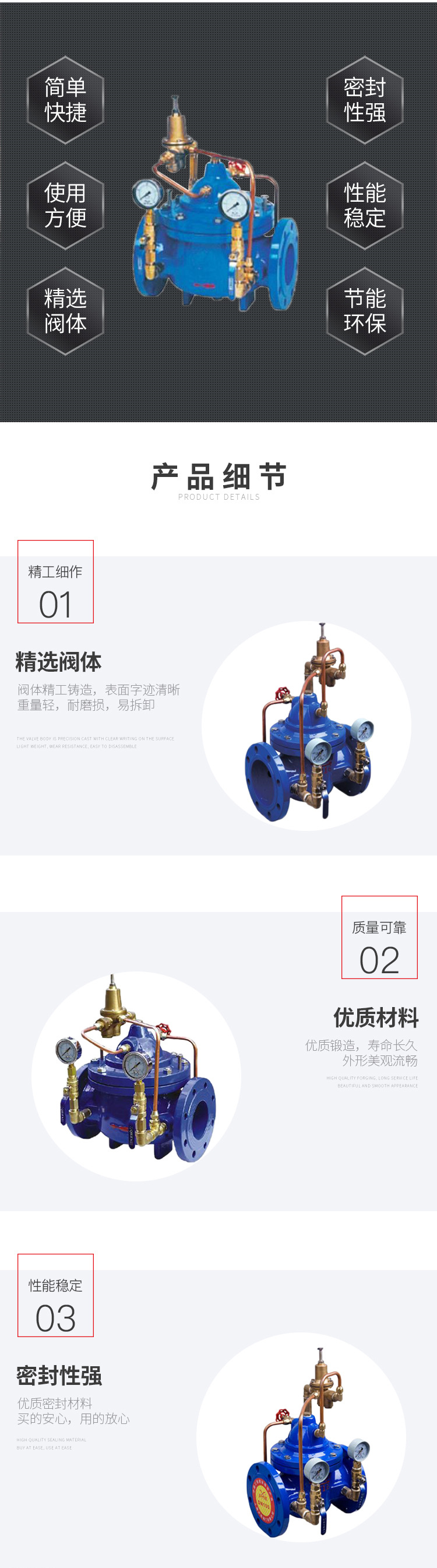 进口900X紧急关闭阀 碳钢不锈钢球墨铸铁 900X-1016CPQ 水利控制阀(图3)