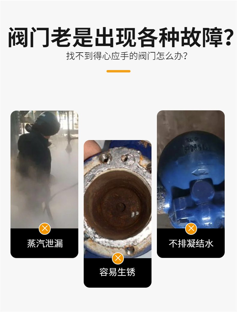 进口膜盒式疏水阀 法兰热静力CS46H膜盒式蒸汽疏水阀(图3)