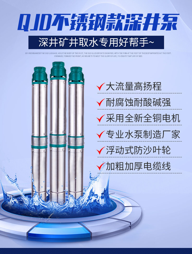 进口不锈钢深井泵(图1)