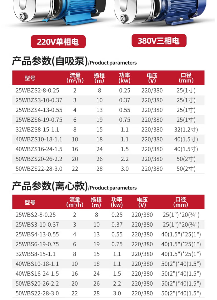 进口防爆304不锈钢耐腐蚀耐酸碱316不锈钢离心泵自吸化工泵(图6)